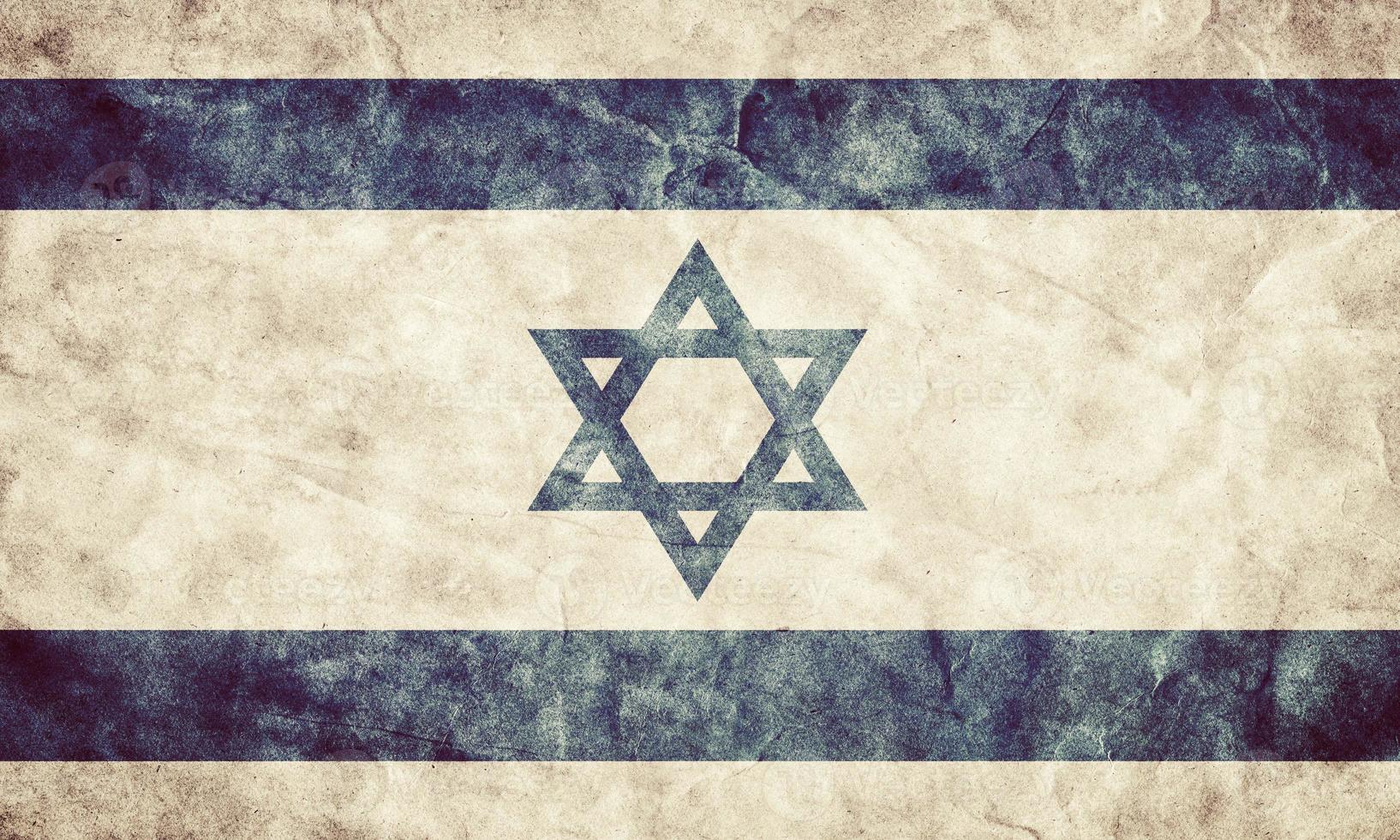 bandera del grunge de israel. artículo de mi colección de banderas vintage y retro foto