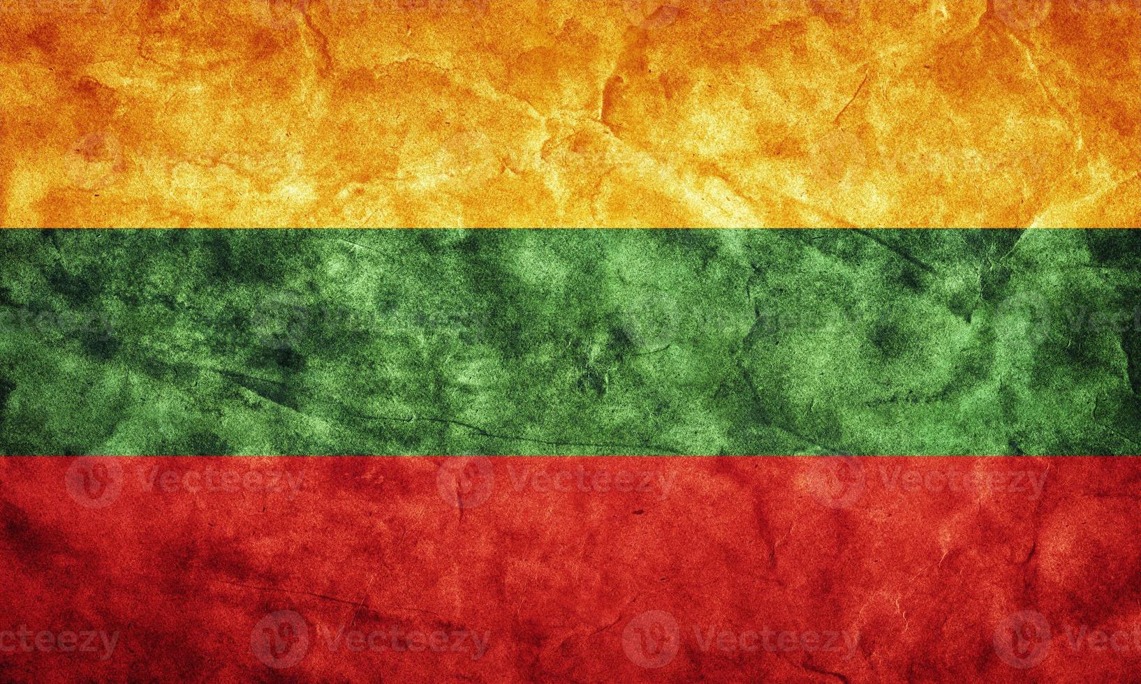 Lithuania grunge flag. Item from my vintage, retro flags collection photo