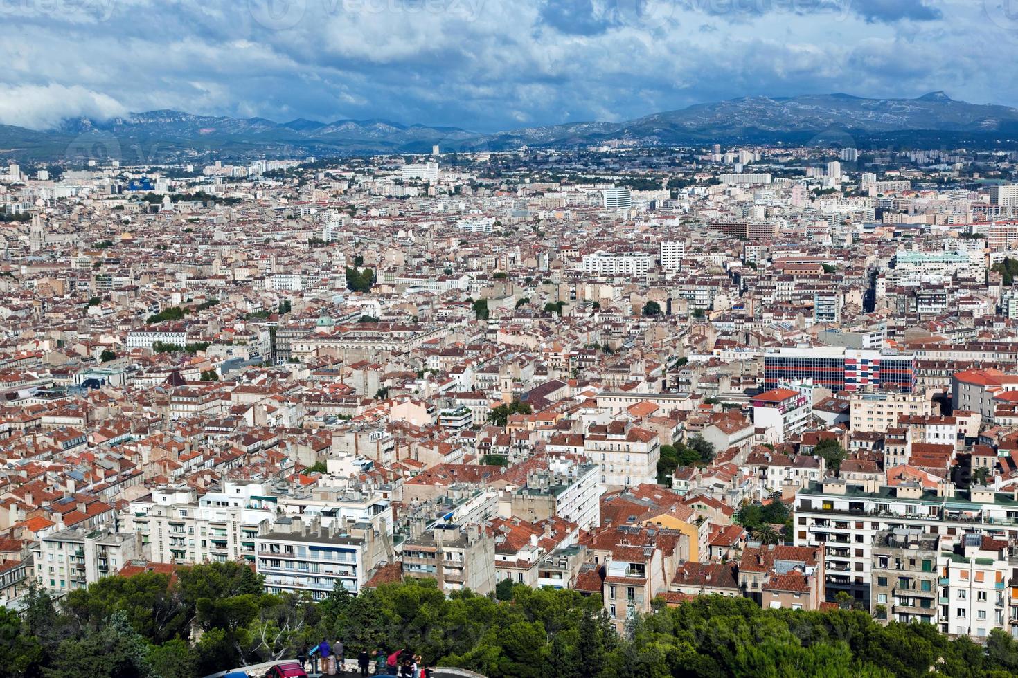 Marseille, France panorama. View from the Notre Dame de la Garde photo