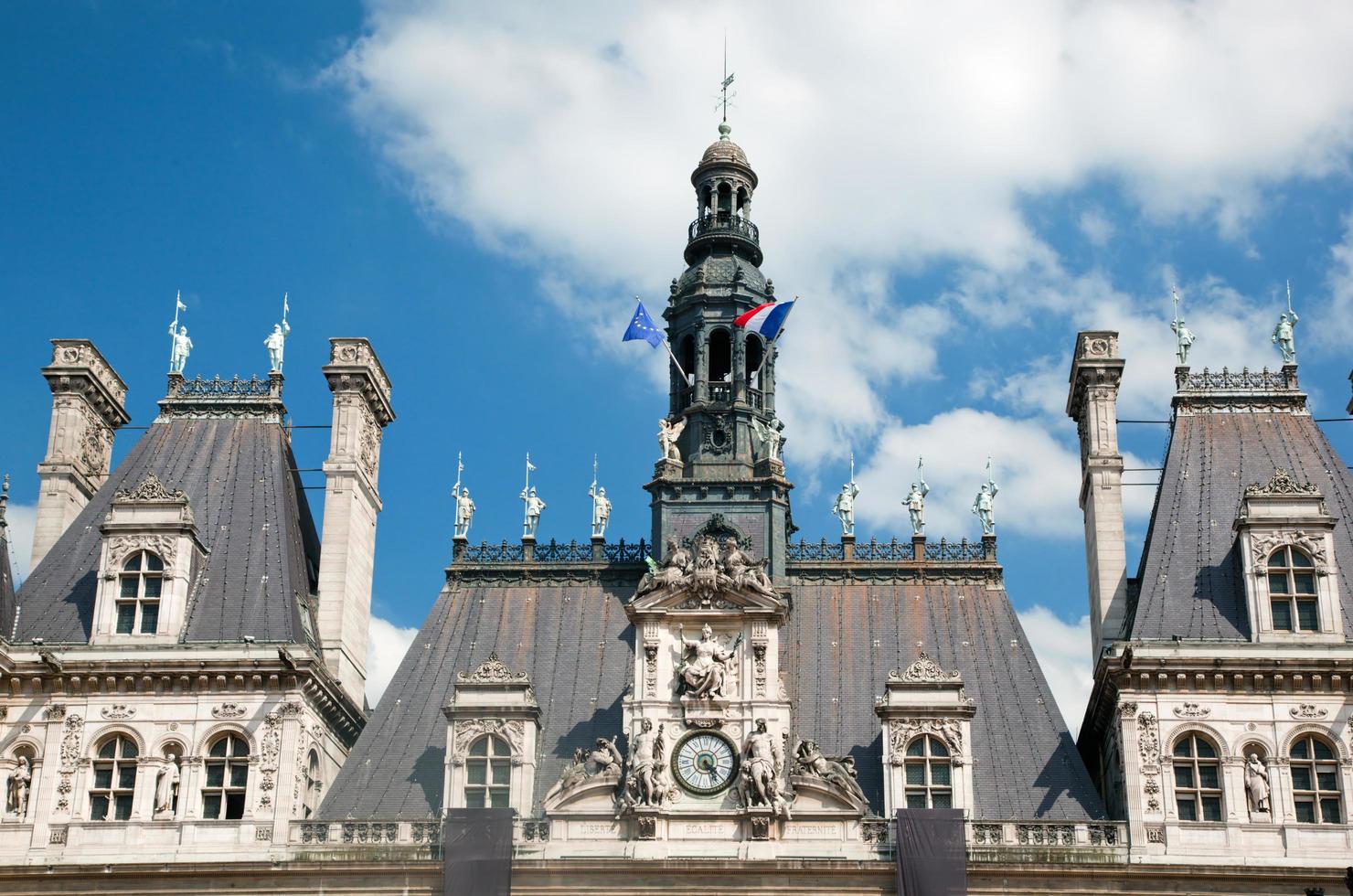 el hotel de ville, parís, francia. foto