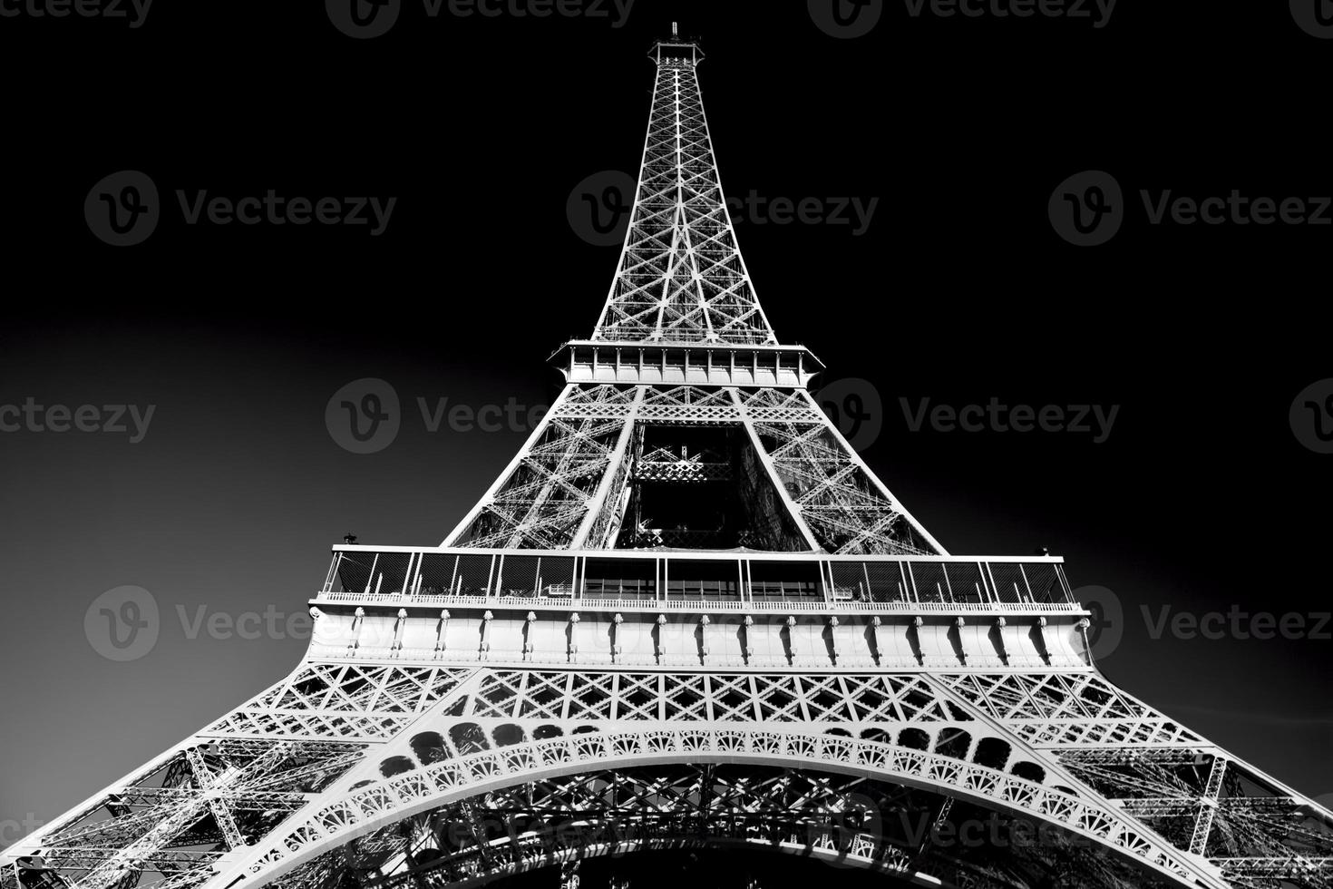 Eiffel Tower in artistic tone, black and white, Paris, France photo