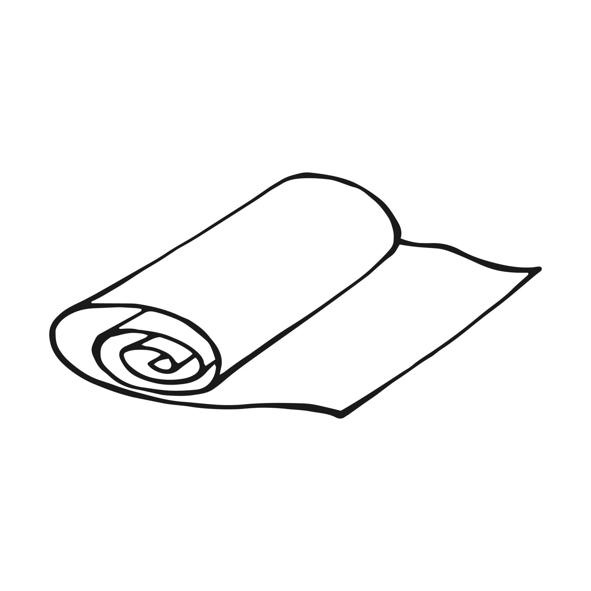 Fabric roll for sewing. Hand drawn illustration converted to vector ...