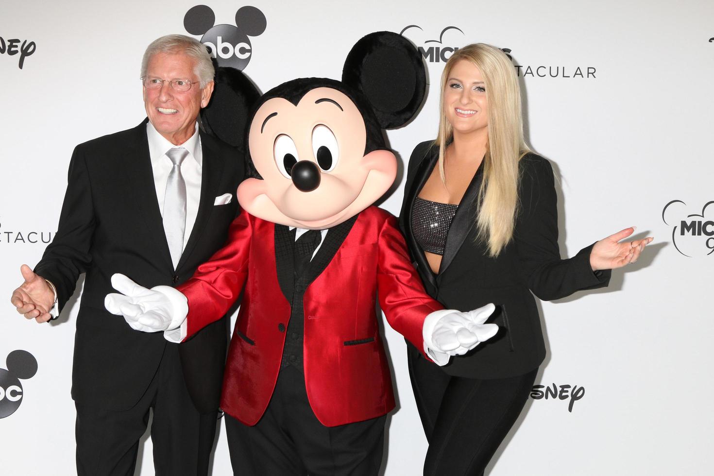 LOS ANGELES, OCT 6 - Gary Trainor, Mickey Mouse, Meghan Trainor at the Mickeys 90th Spectacular Taping at the Shrine Auditorium on October 6, 2018 in Los Angeles, CA photo