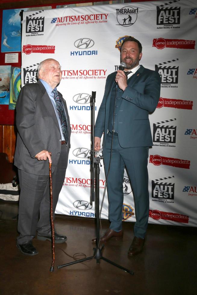 LOS ANGELES, APR 23 - Ed Asner, Ben Affleck at the 1st Annual AutFest International Film Festival at AMC Orange 30 on April 23, 2017 in Orange, CA photo