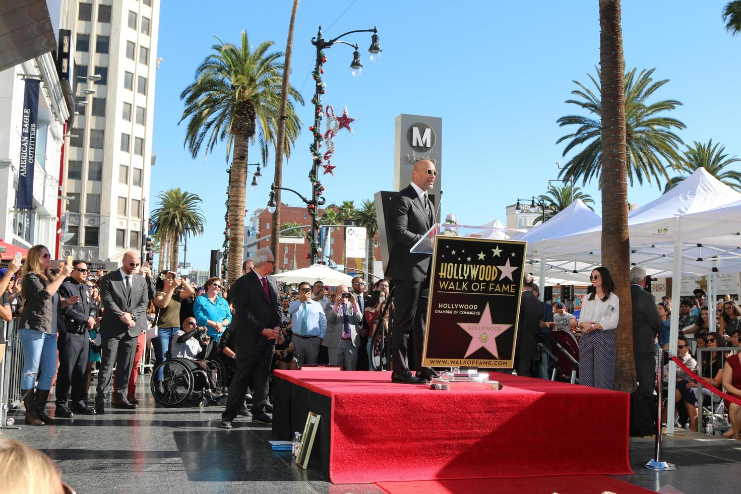 LOS ANGELES, DEC 13 - Dwayne Johnson at the Dwayne Johnson Star Ceremony on the Hollywood Walk of Fame on December 13, 2017 in Los Angeles, CA photo