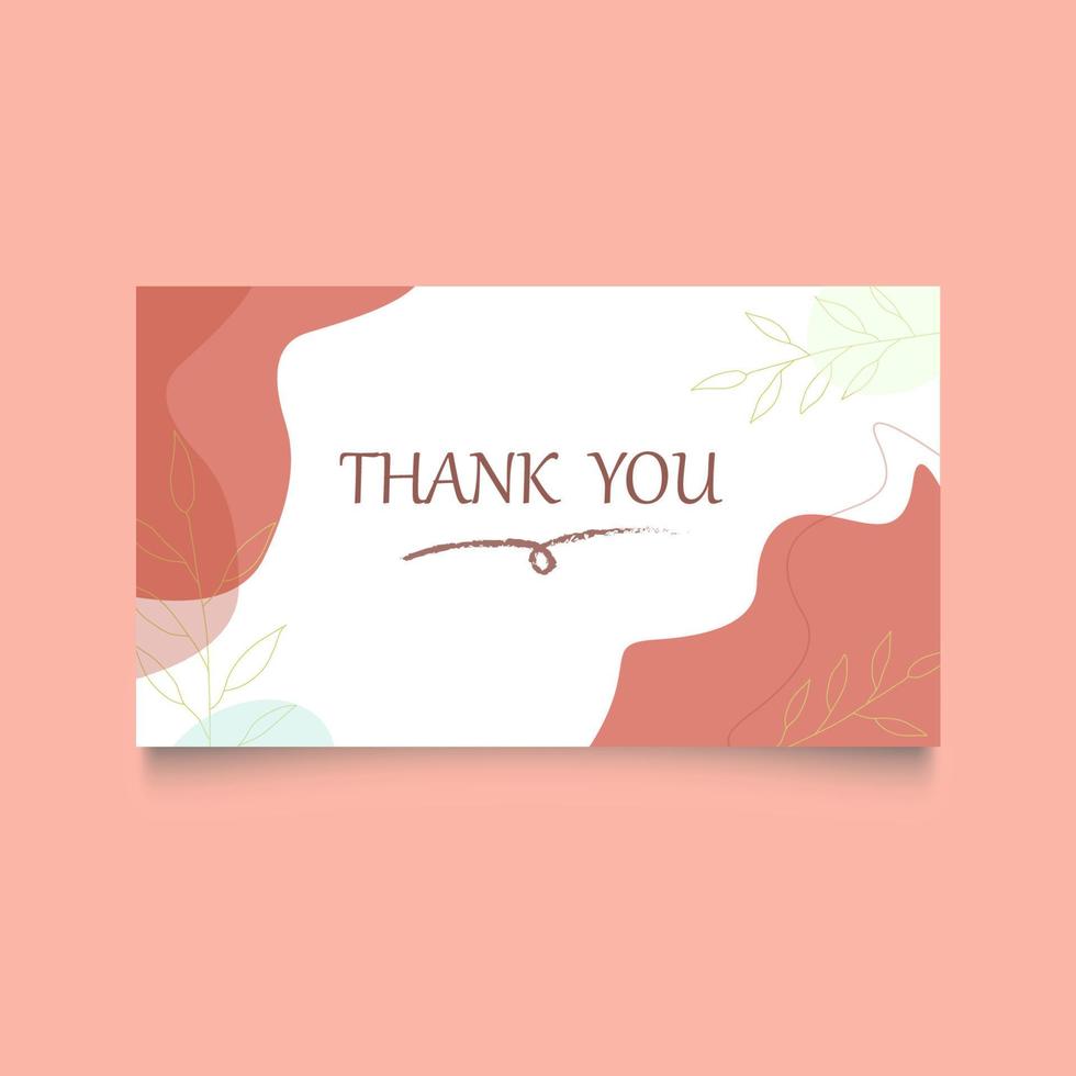 template thank you card abstract background vector