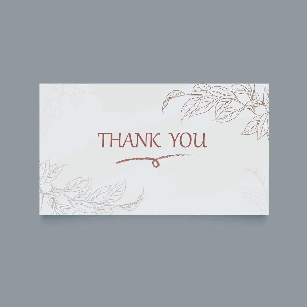 template thank you card abstract background vector