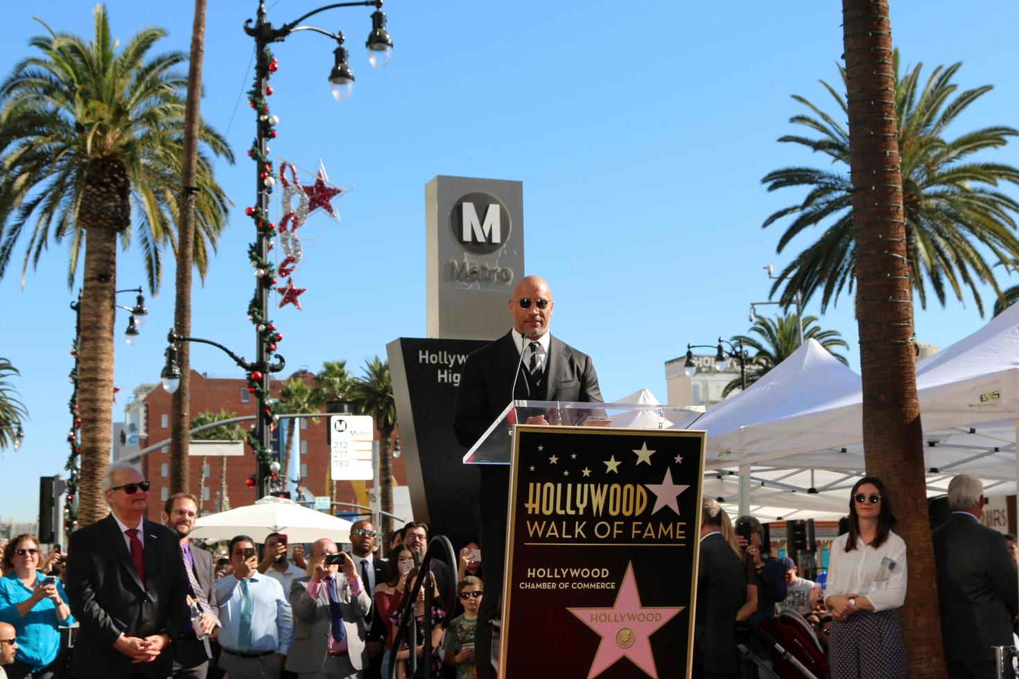 LOS ANGELES, DEC 13 - Dwayne Johnson at the Dwayne Johnson Star Ceremony on the Hollywood Walk of Fame on December 13, 2017 in Los Angeles, CA photo