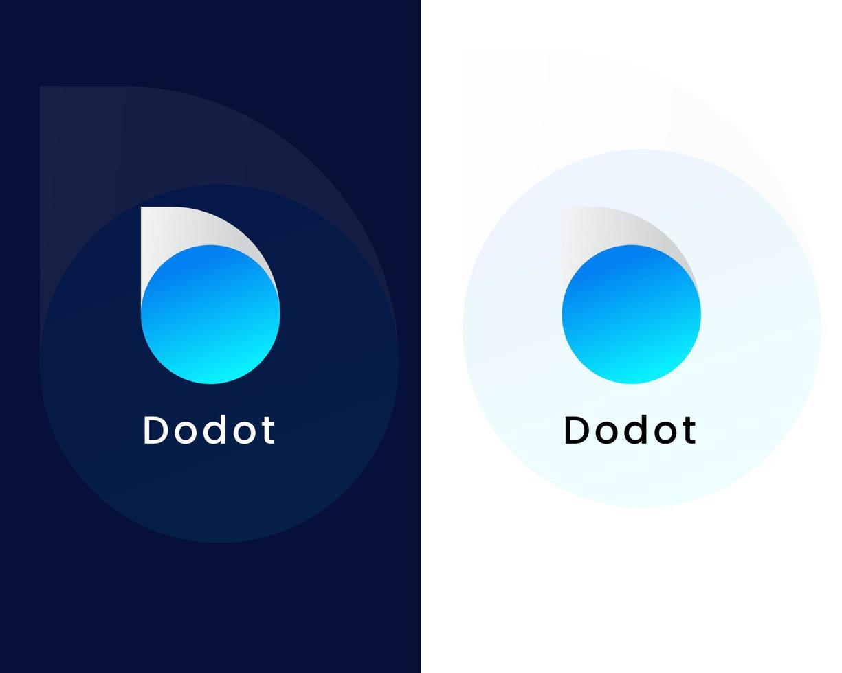 letter d with dot modern logo design template vector