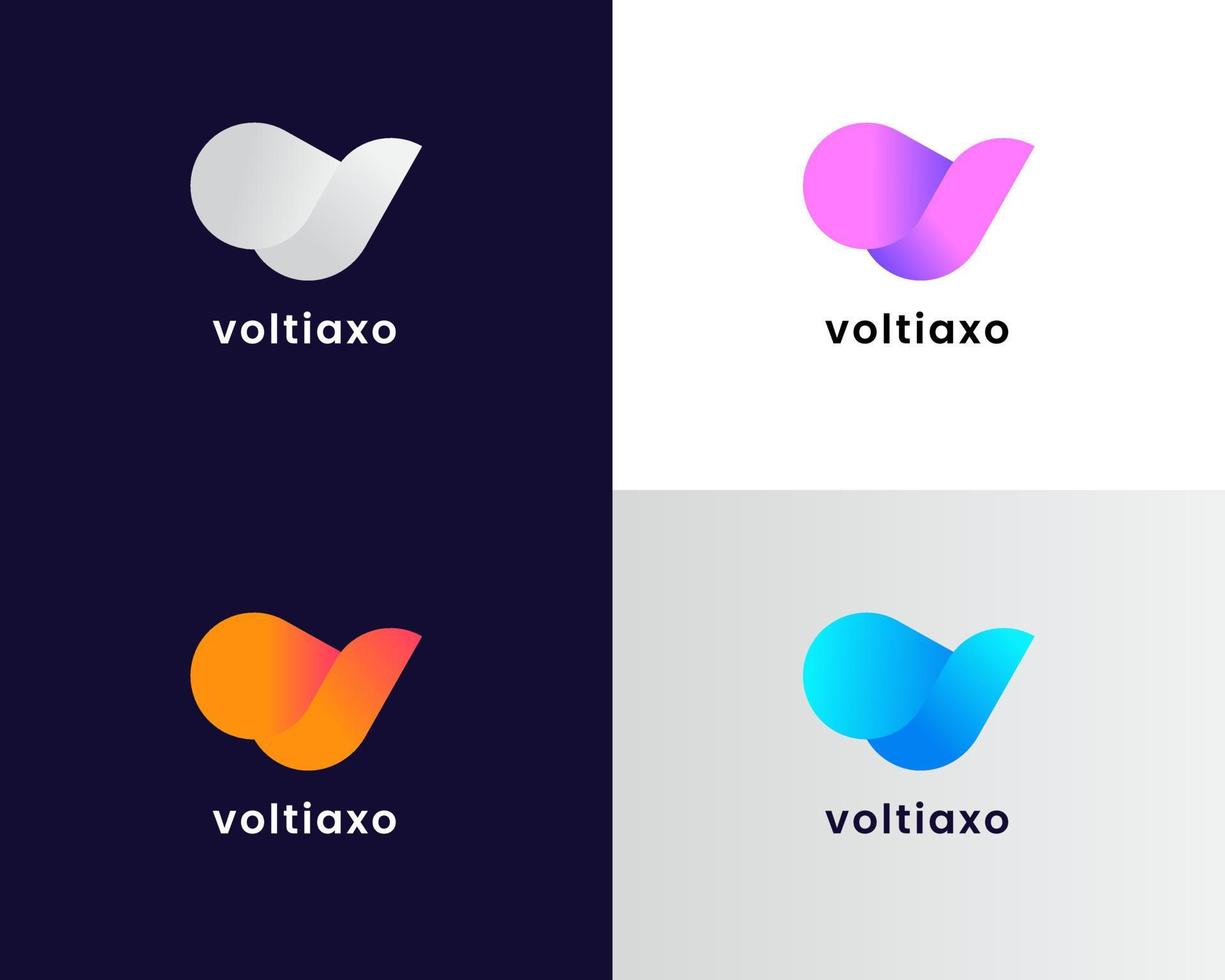 plantilla de diseño de logotipo moderno letra a y v vector