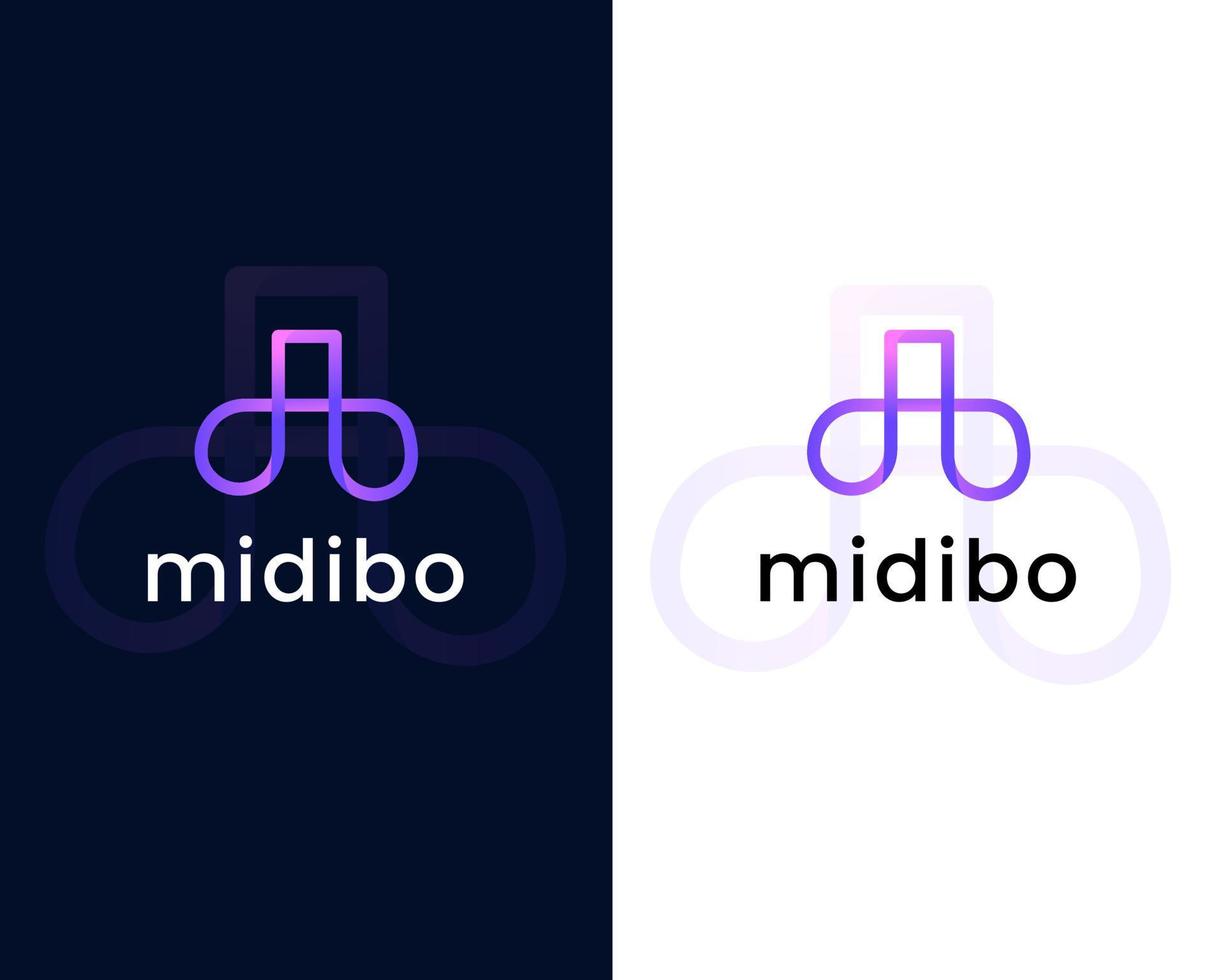 letter m ,d and b modern logo design template vector