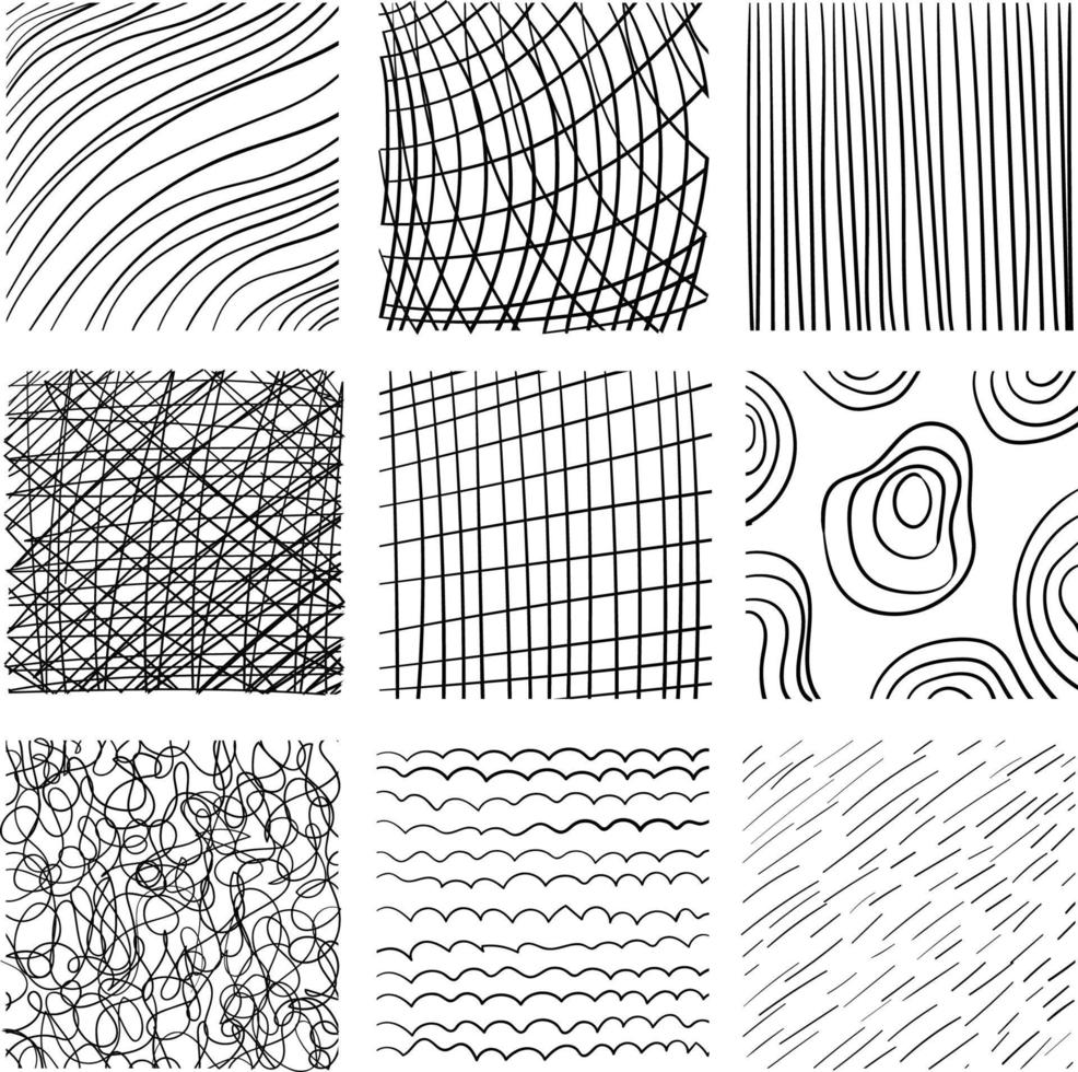 Set of seamless shabby backgrounds vector