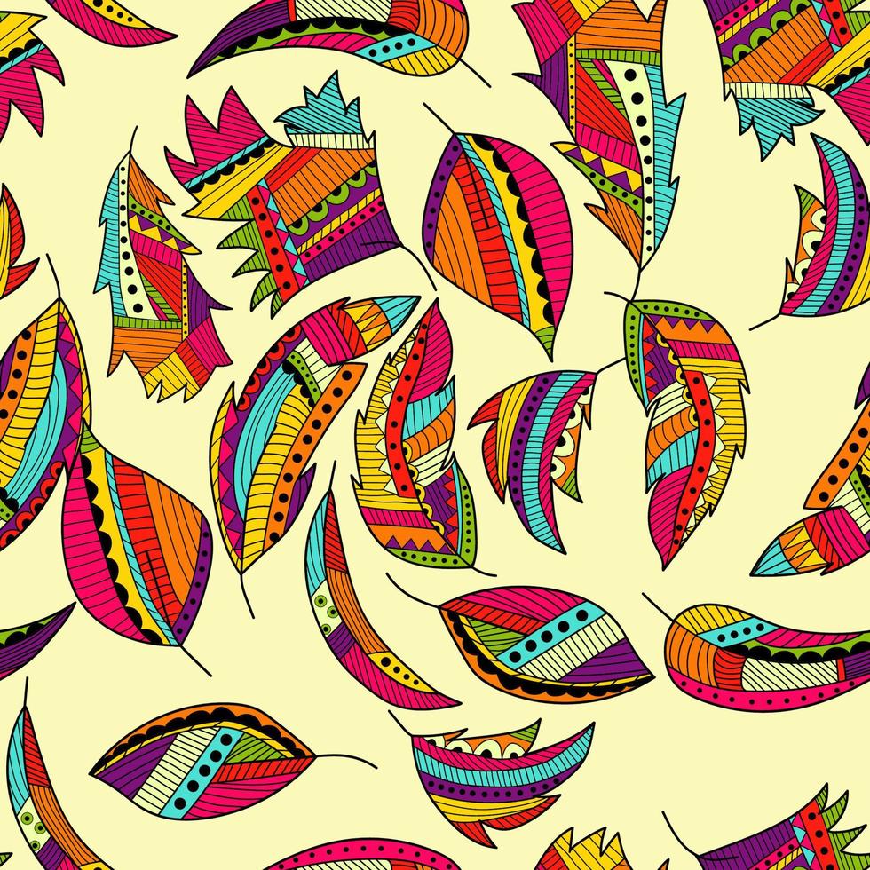 Seamless background with leaves pattern vector