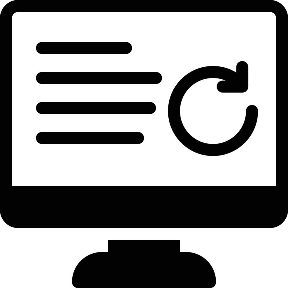 monitor reload vector illustration on a background.Premium quality symbols.vector icons for concept and graphic design.