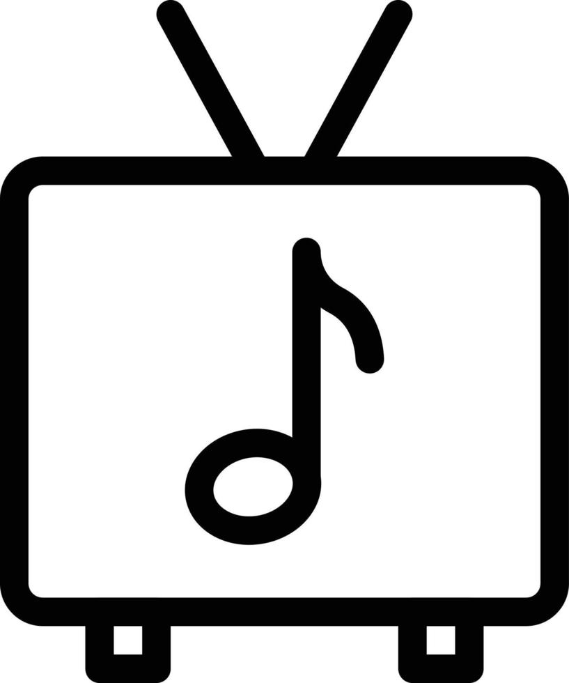 ilustración de vector de música de televisión en un fondo. símbolos de calidad premium. iconos vectoriales para concepto y diseño gráfico.