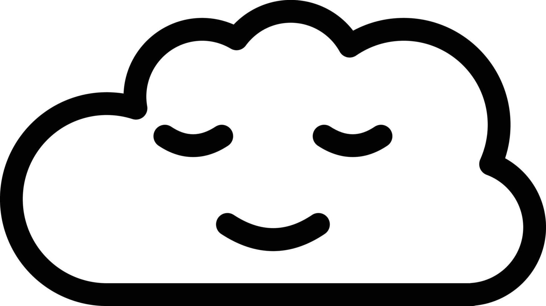 ilustración de vector de sonrisa de nube en un fondo. símbolos de calidad premium. iconos vectoriales para concepto y diseño gráfico.