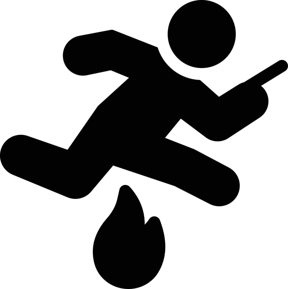 fire jump vector illustration on a background.Premium quality symbols.vector icons for concept and graphic design.