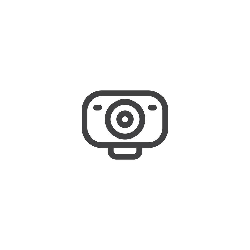 Webcam line icon. linear style sign for mobile concept and web design. Webcam outline vector icon. Symbol, logo illustration. Vector graphics