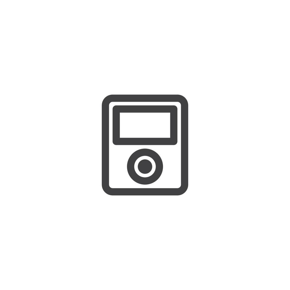 Music Player line icon. linear style sign for mobile concept and web design. Music Player outline vector icon. Symbol, logo illustration. Vector graphics