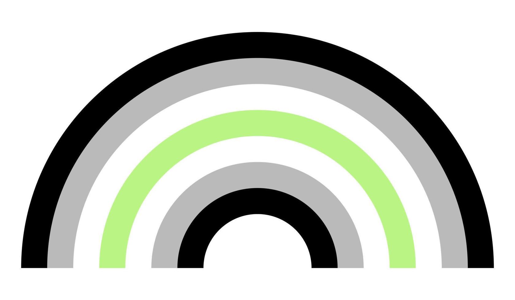 Agender rainbow symbol isolated on white background. Agender icon vector