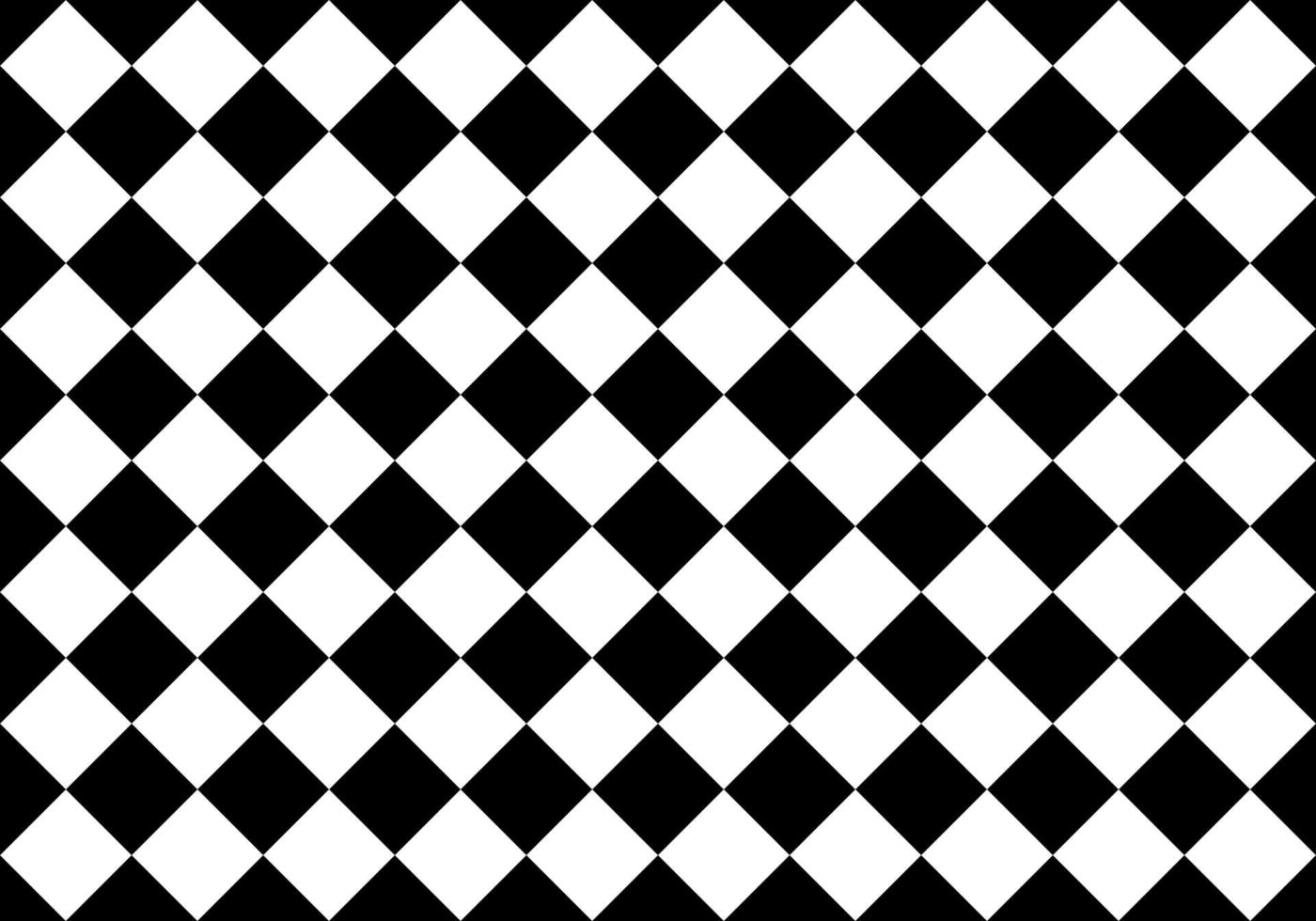 Checkered squares in diagonal arrangement seamless background pattern. Black and white Vector illustration