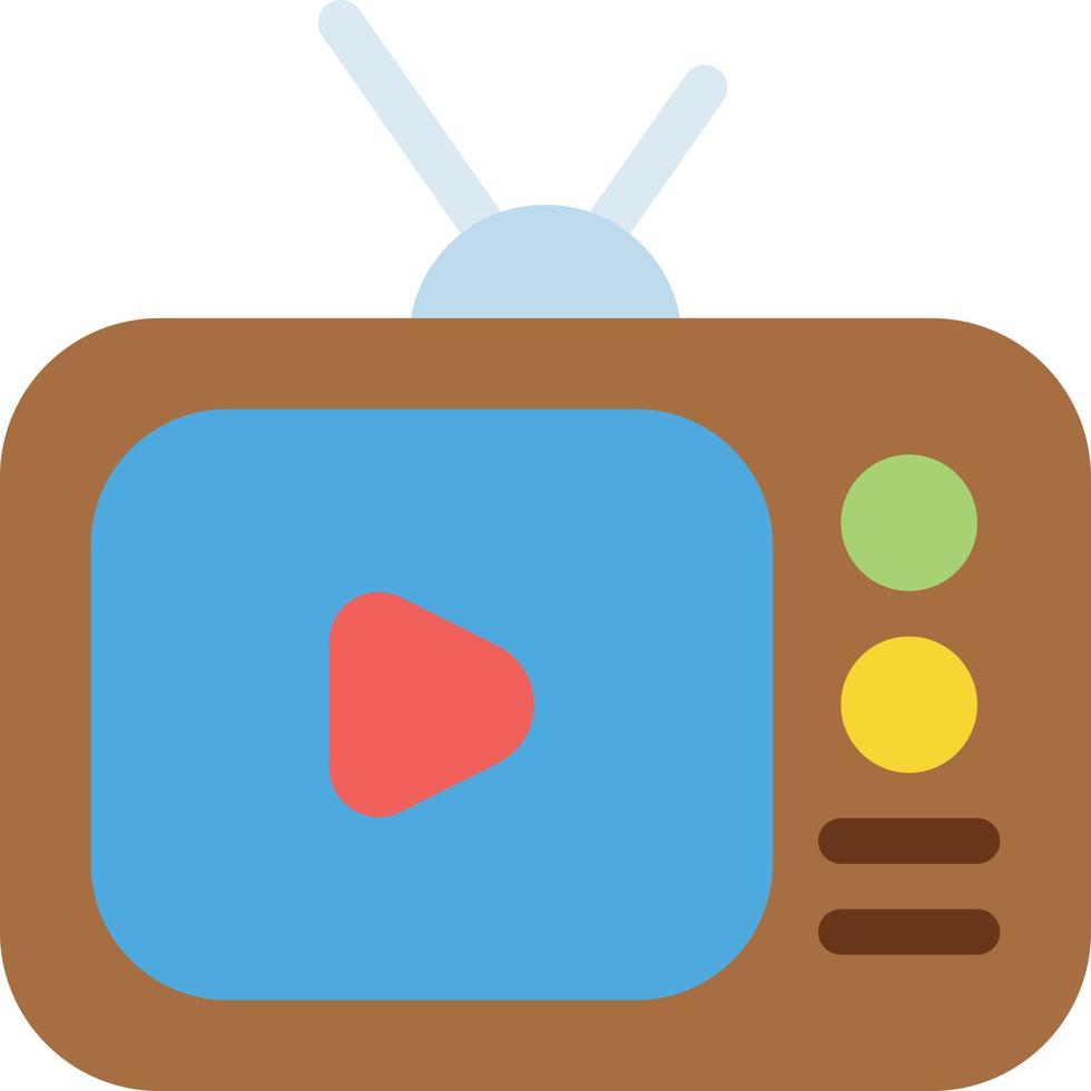 ilustración de vector de video de televisión en un fondo. símbolos de calidad premium. iconos vectoriales para concepto y diseño gráfico.