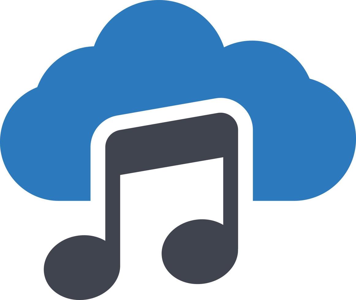 cloud music vector illustration on a background.Premium quality symbols.vector icons for concept and graphic design.