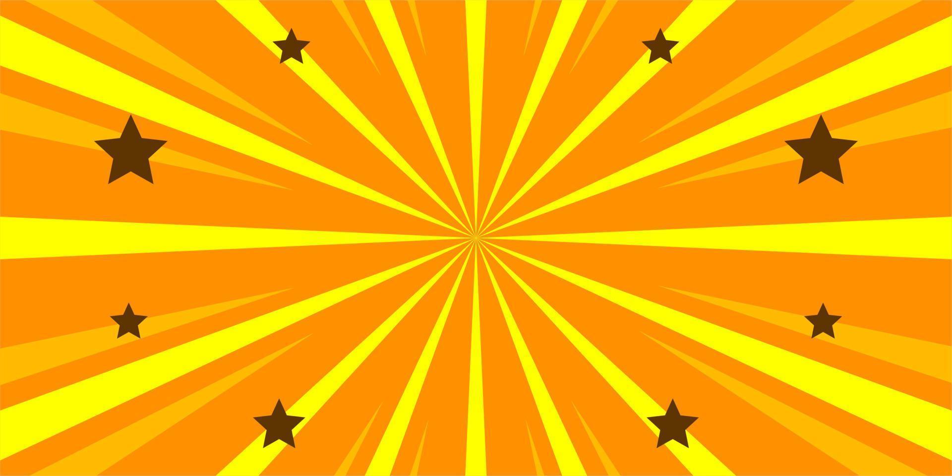 Comic yellow background with star vector