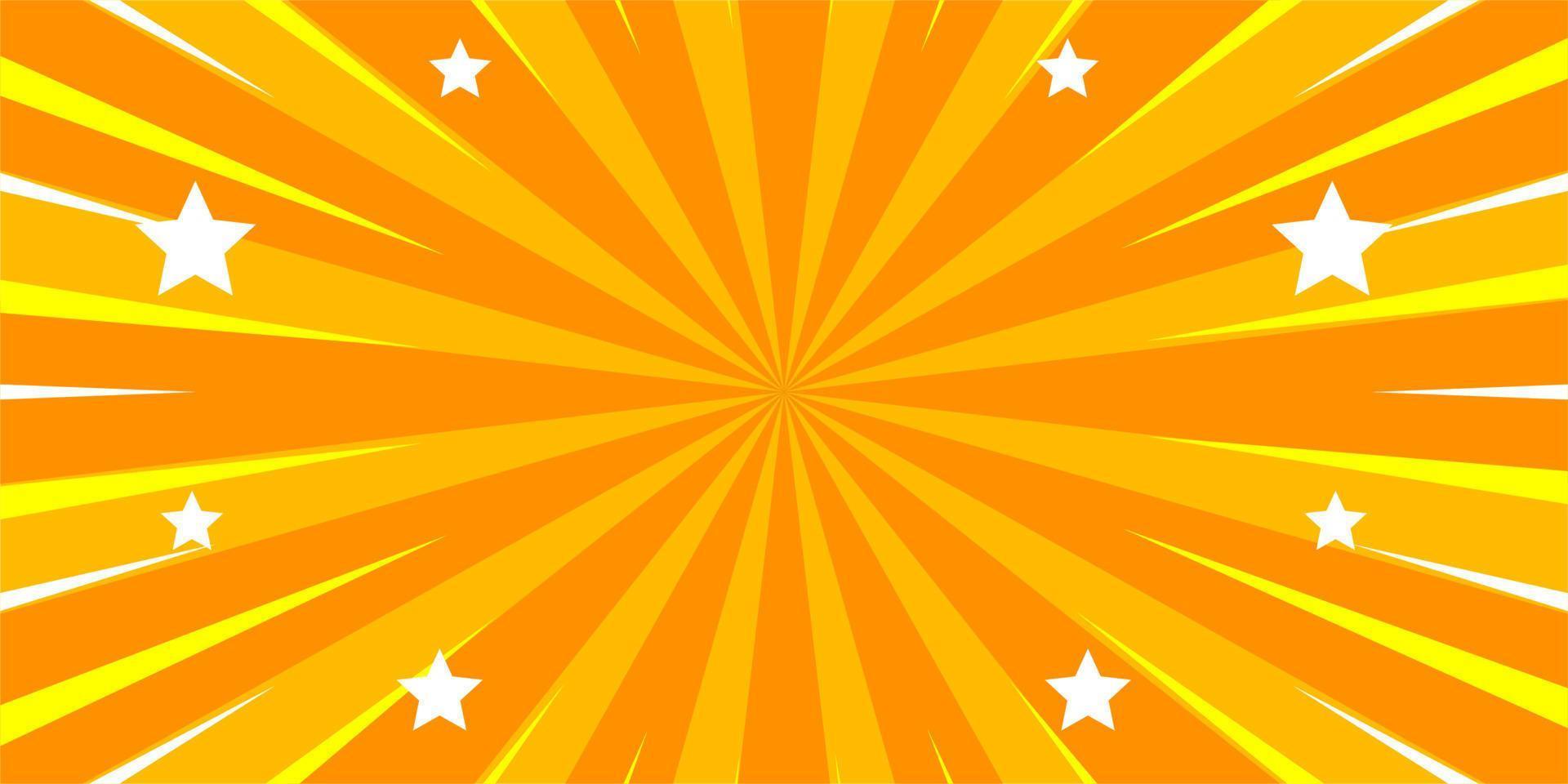 fondo amarillo cómico con estrella vector