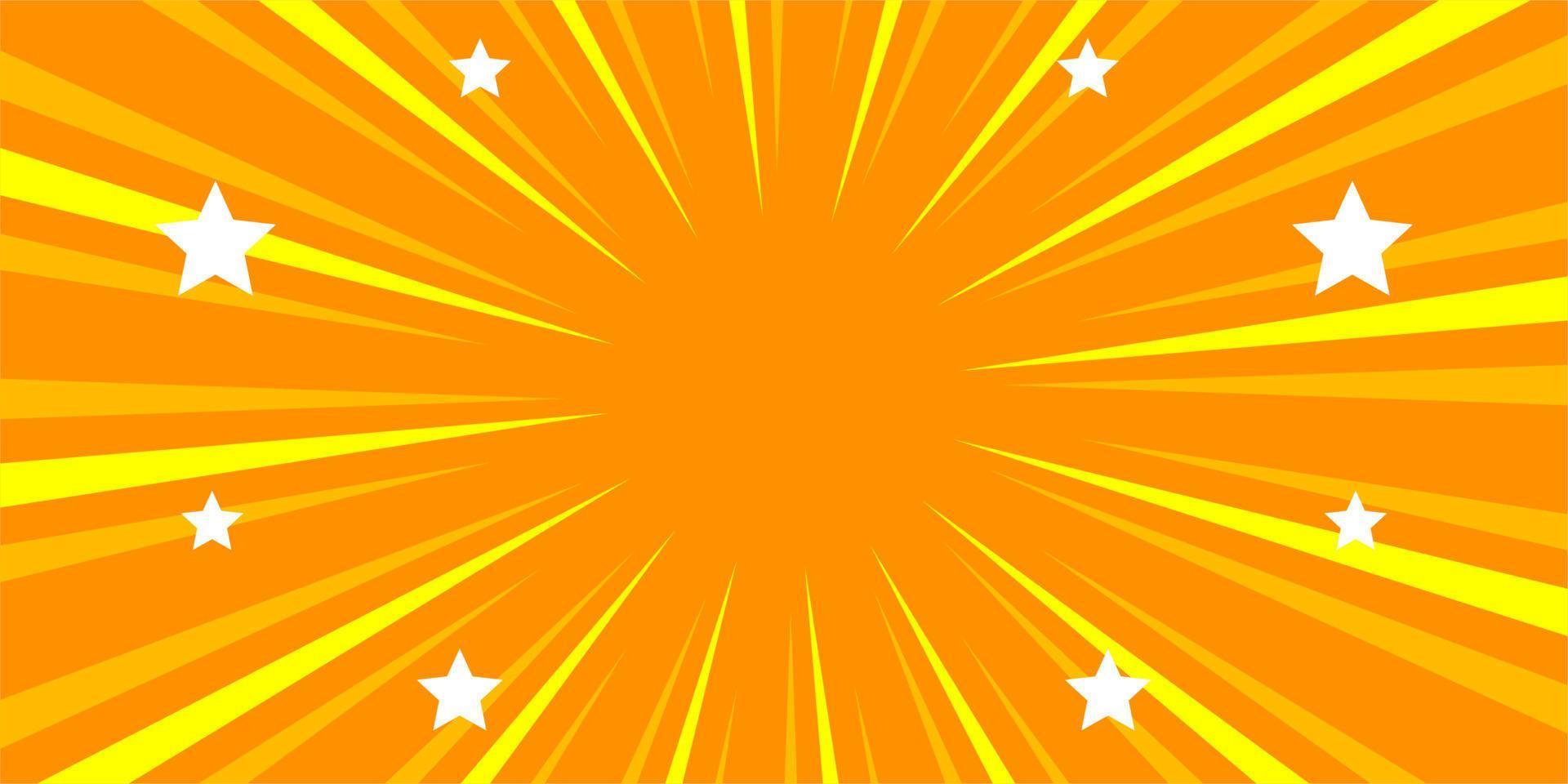 Comic yellow background with star vector