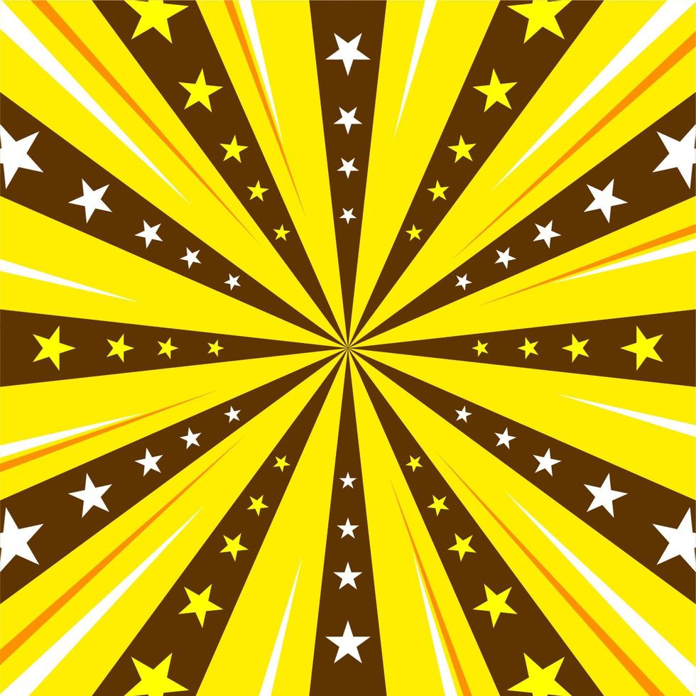 Comic yellow background with star vector