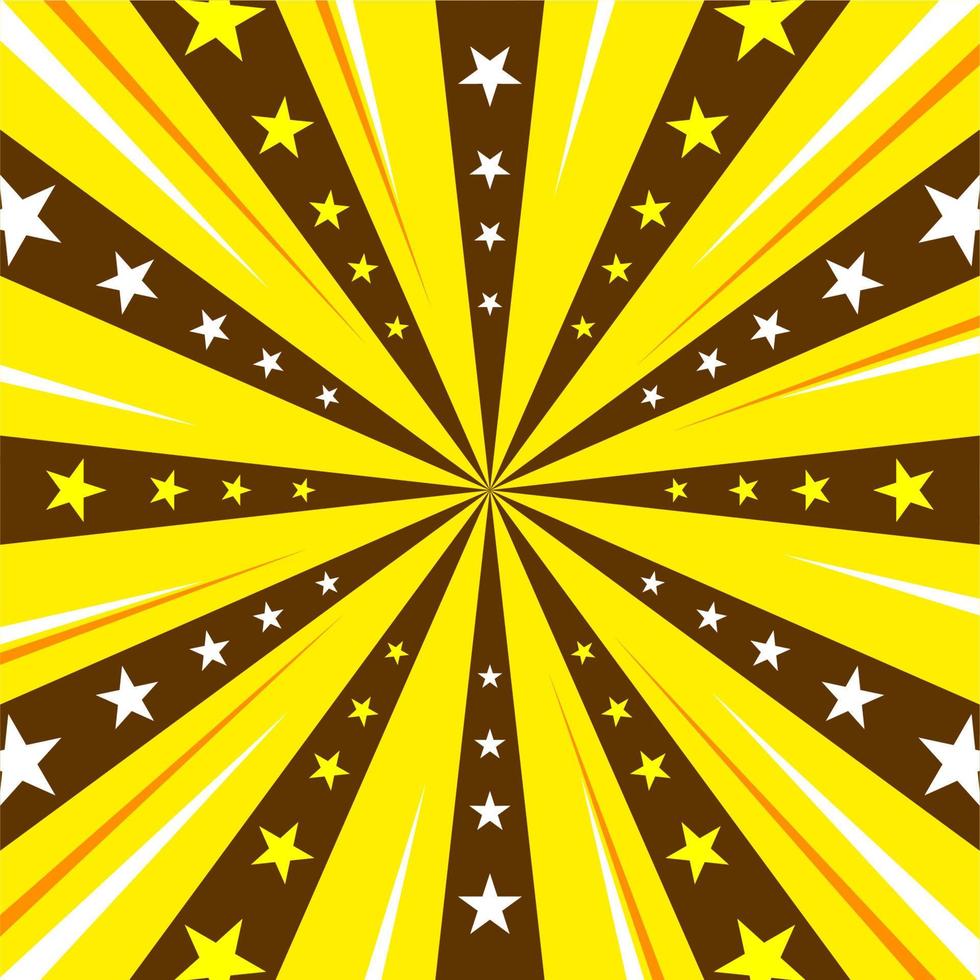 Comic yellow background with star vector