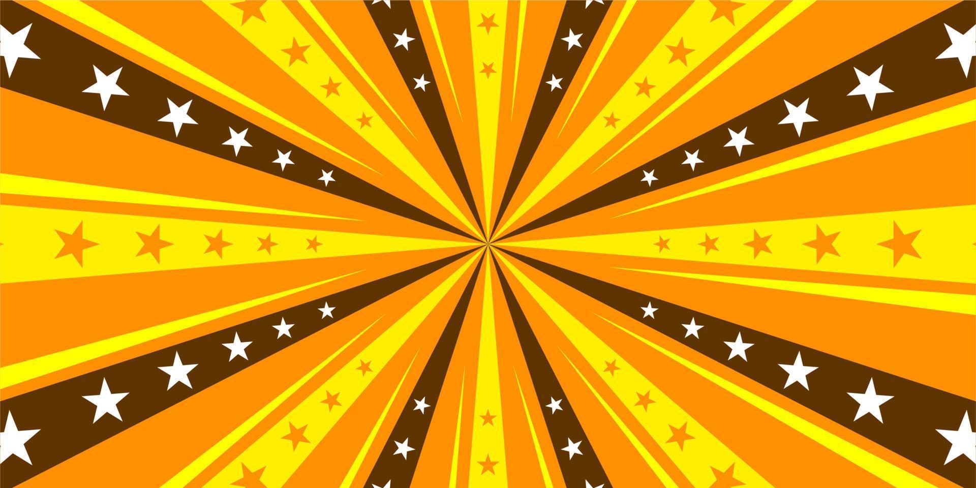 Comic yellow background with star vector