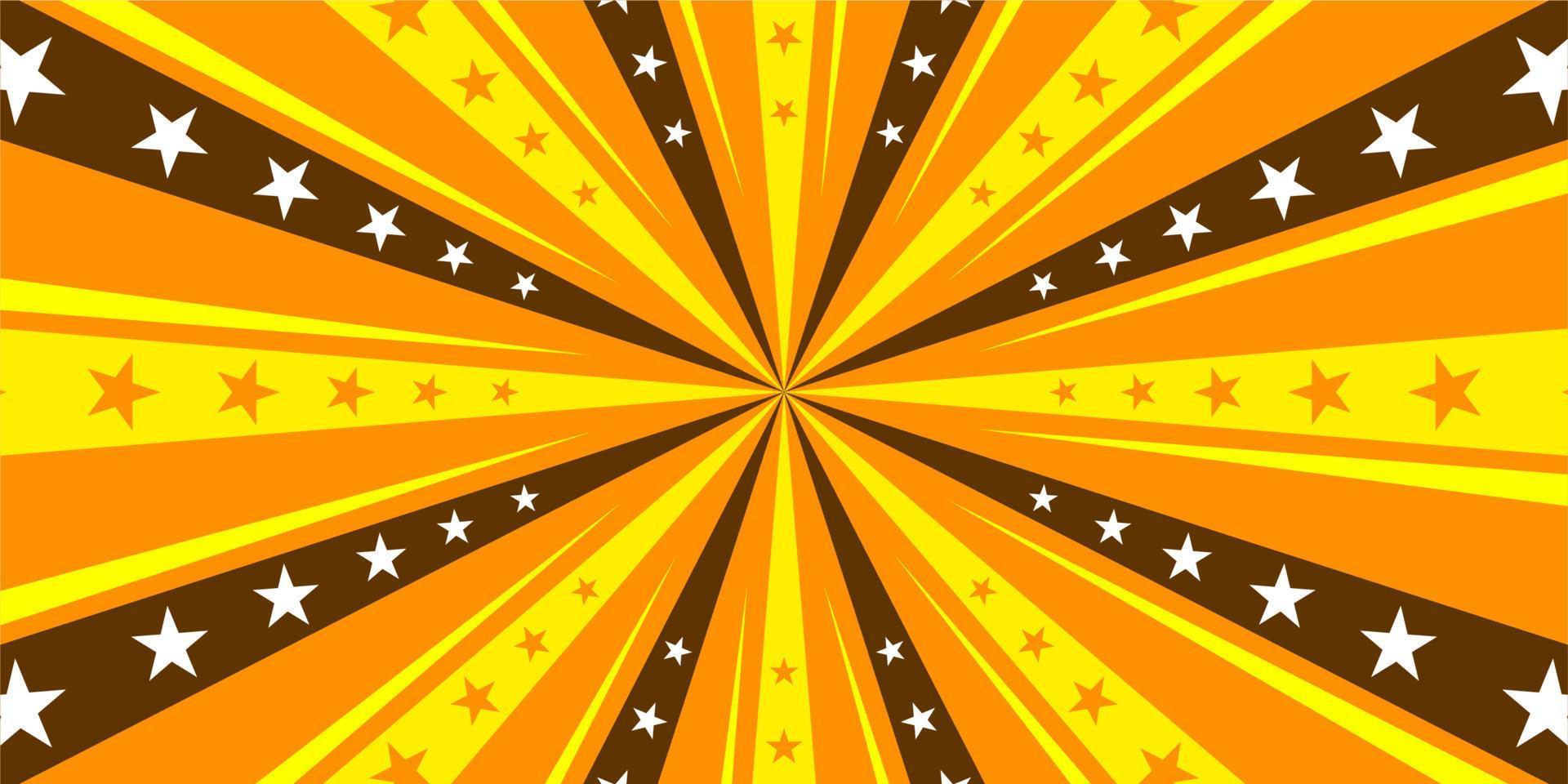 fondo amarillo cómico con estrella vector