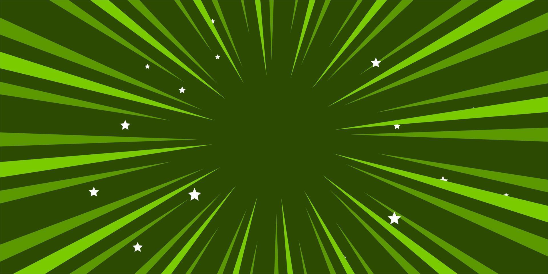 fondo verde cómico con estrella vector