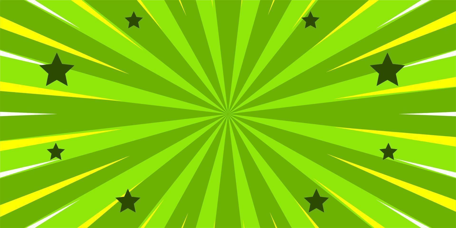 Comic green background with star vector