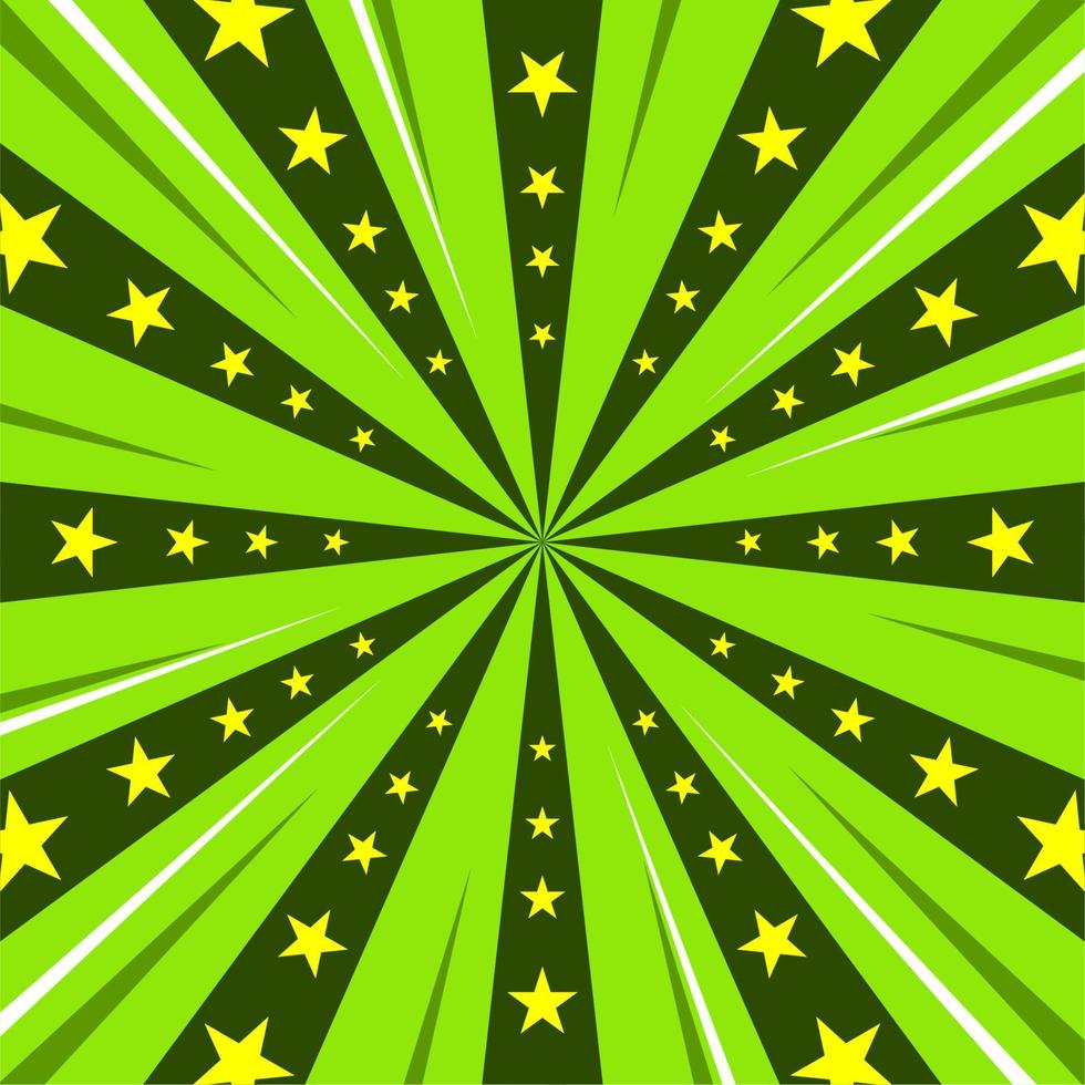 Comic green background with star vector