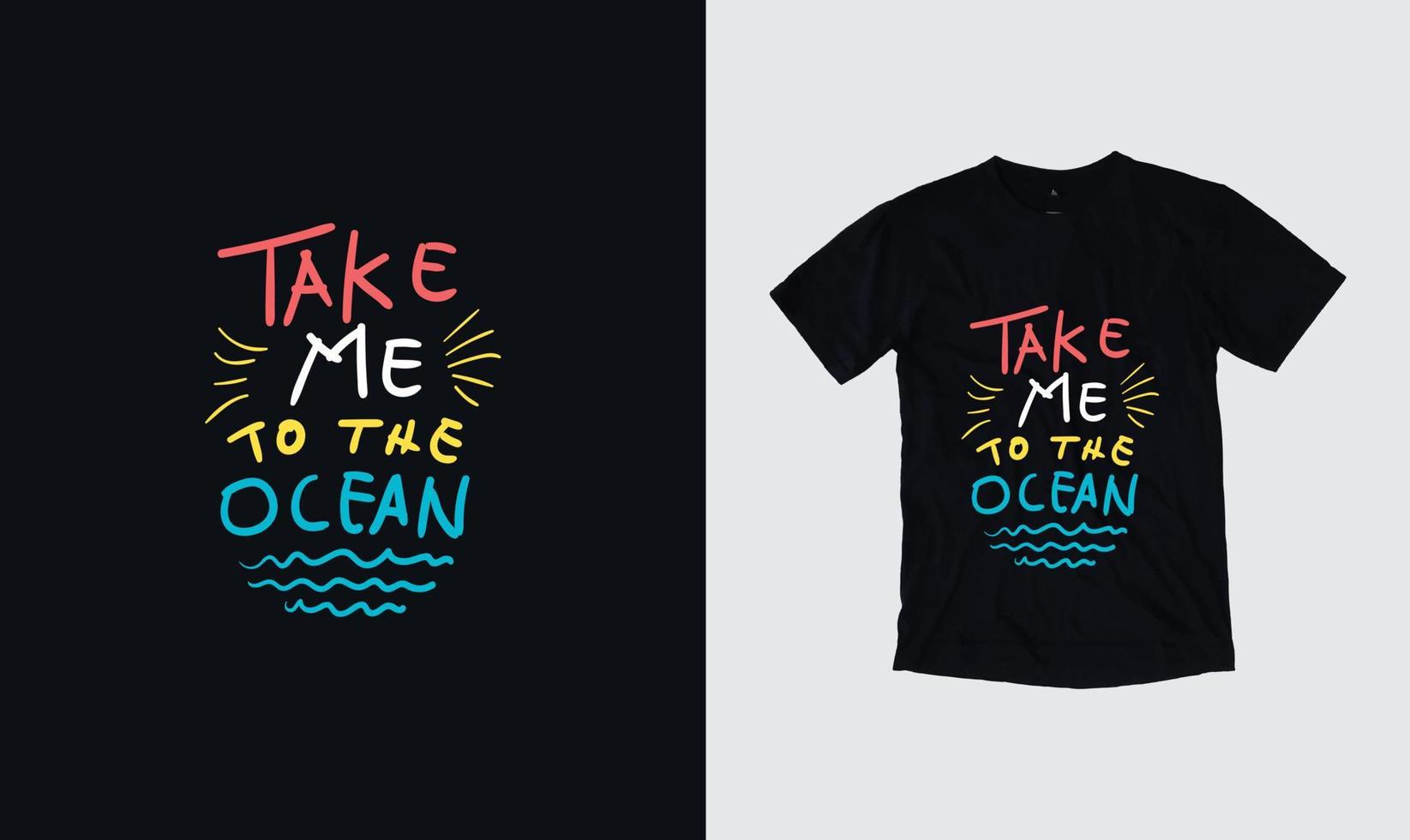 Summer vector illustration for t-shirt and other design print productions. Summer, sunset, surfing, sea waves.