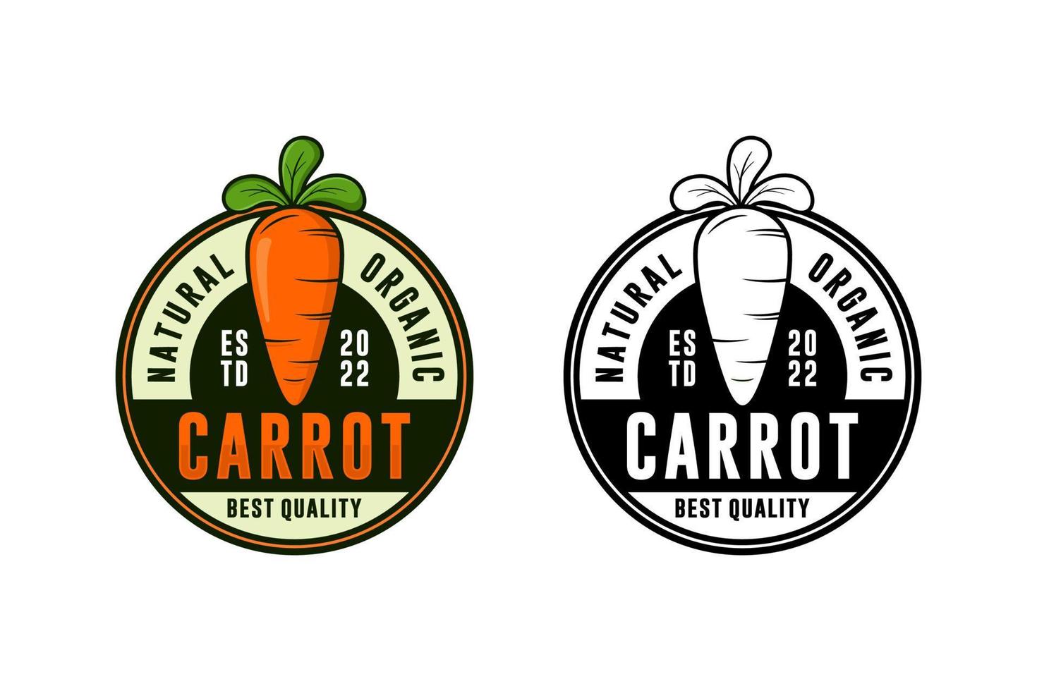 Carrot natural organic best quality product design logo vector