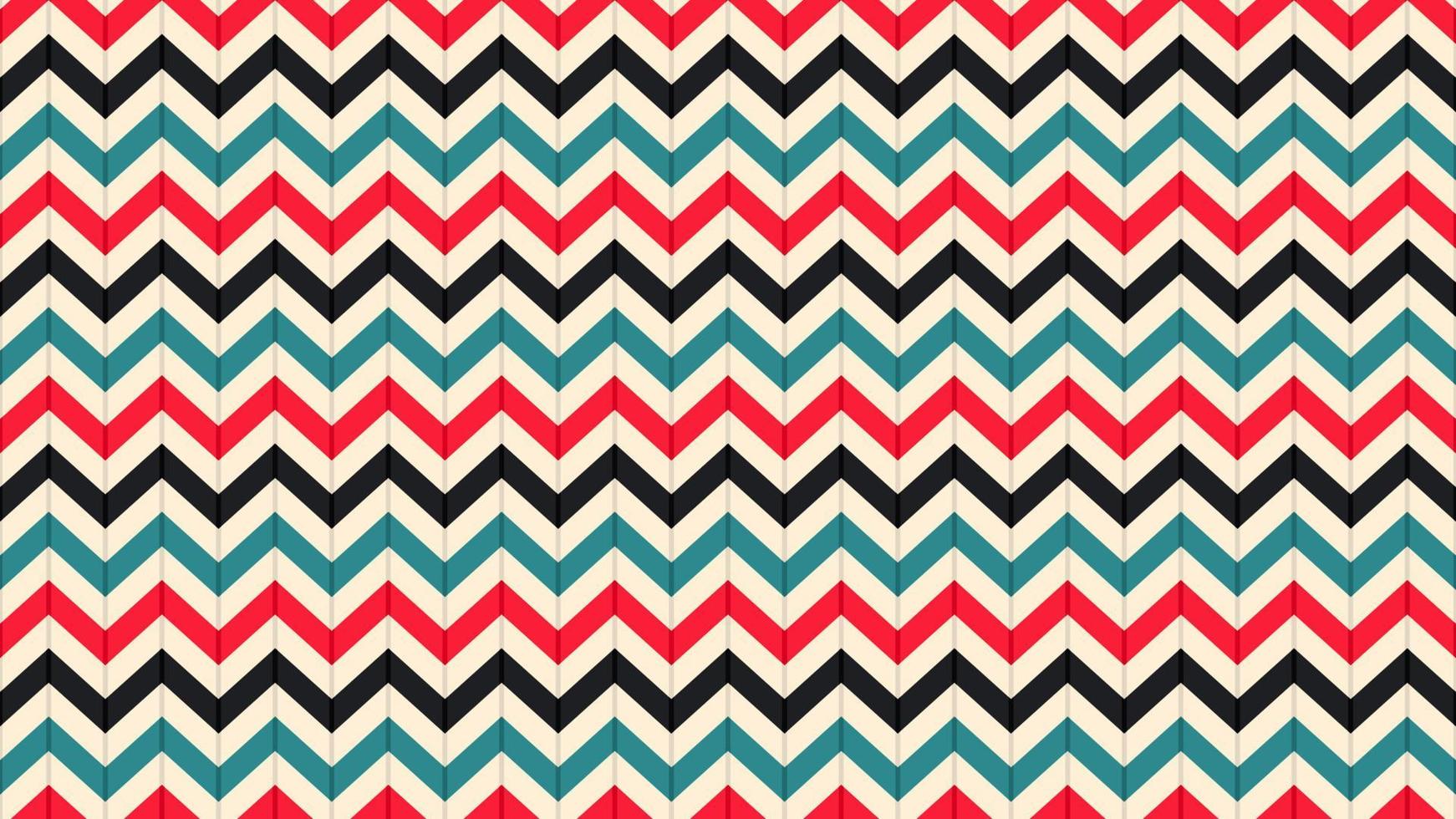Zig zag seamless pattern colored design background vector