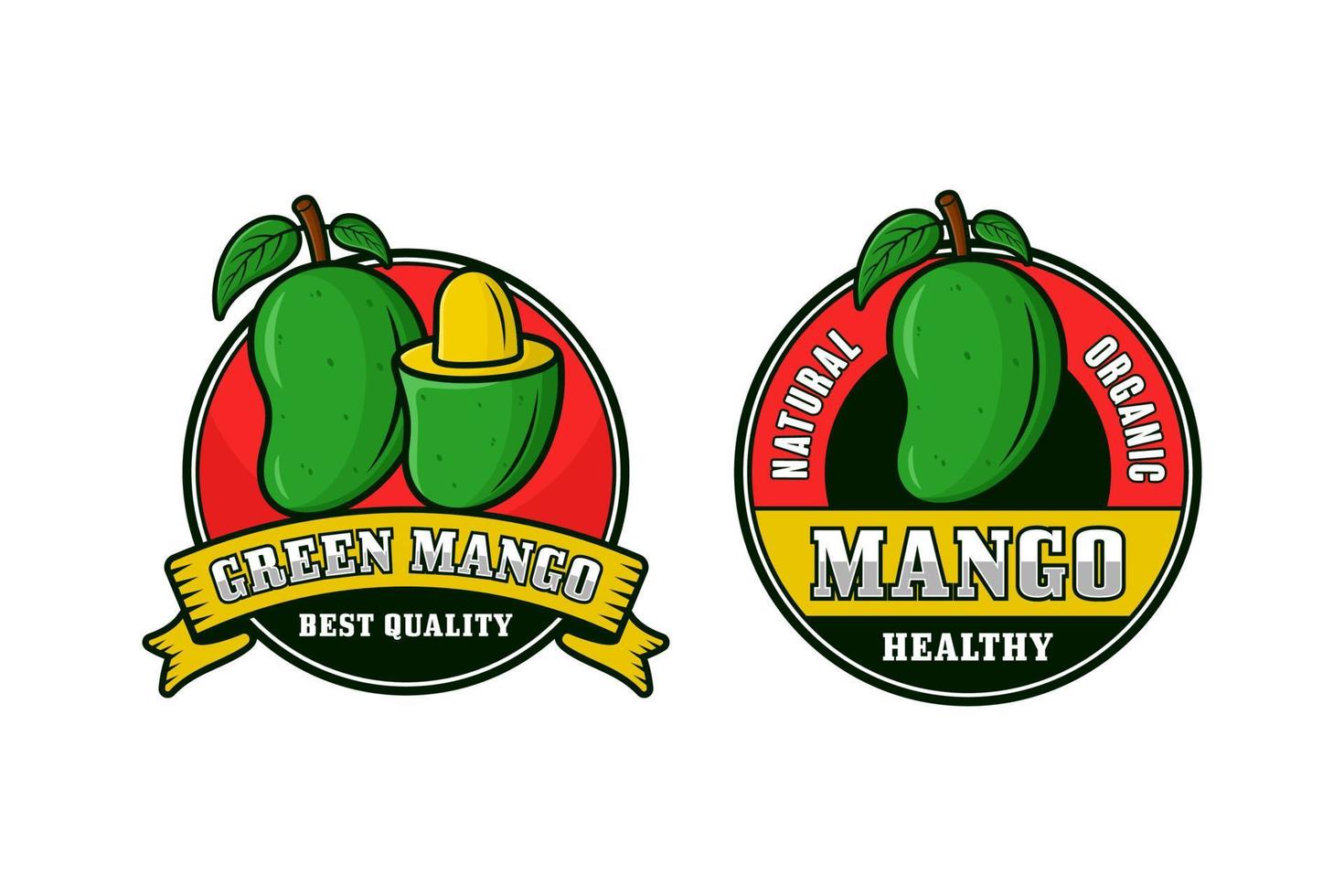 colección de logotipos de diseño de etiquetas de insignia de mango vector