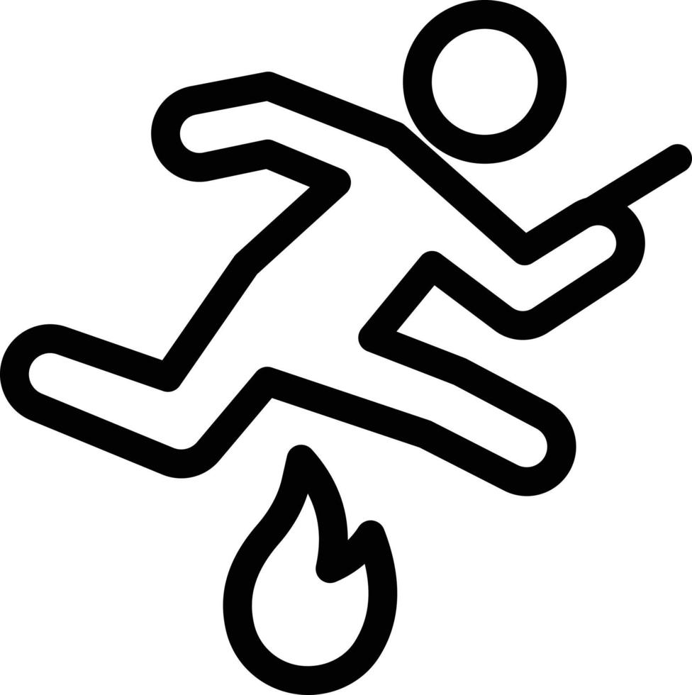 ilustración de vector de salto de fuego en un fondo. símbolos de calidad premium. iconos vectoriales para concepto y diseño gráfico.