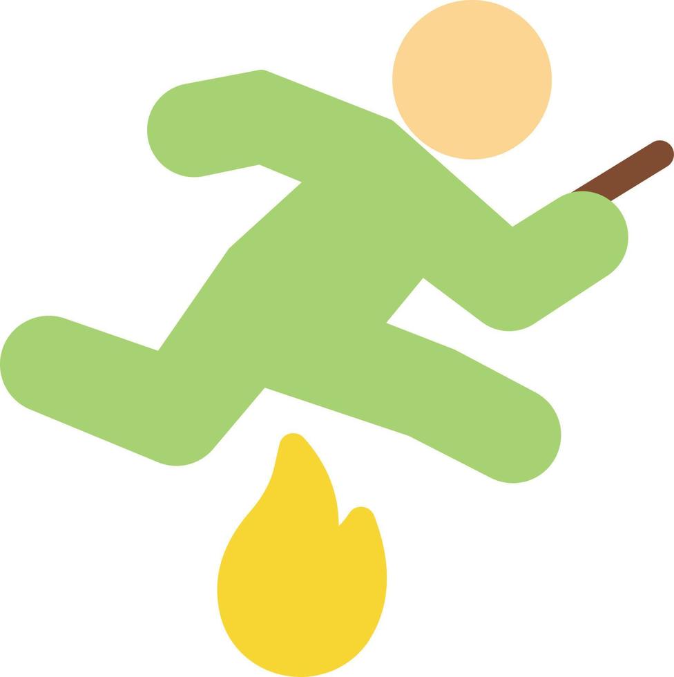 ilustración de vector de salto de fuego en un fondo. símbolos de calidad premium. iconos vectoriales para concepto y diseño gráfico.