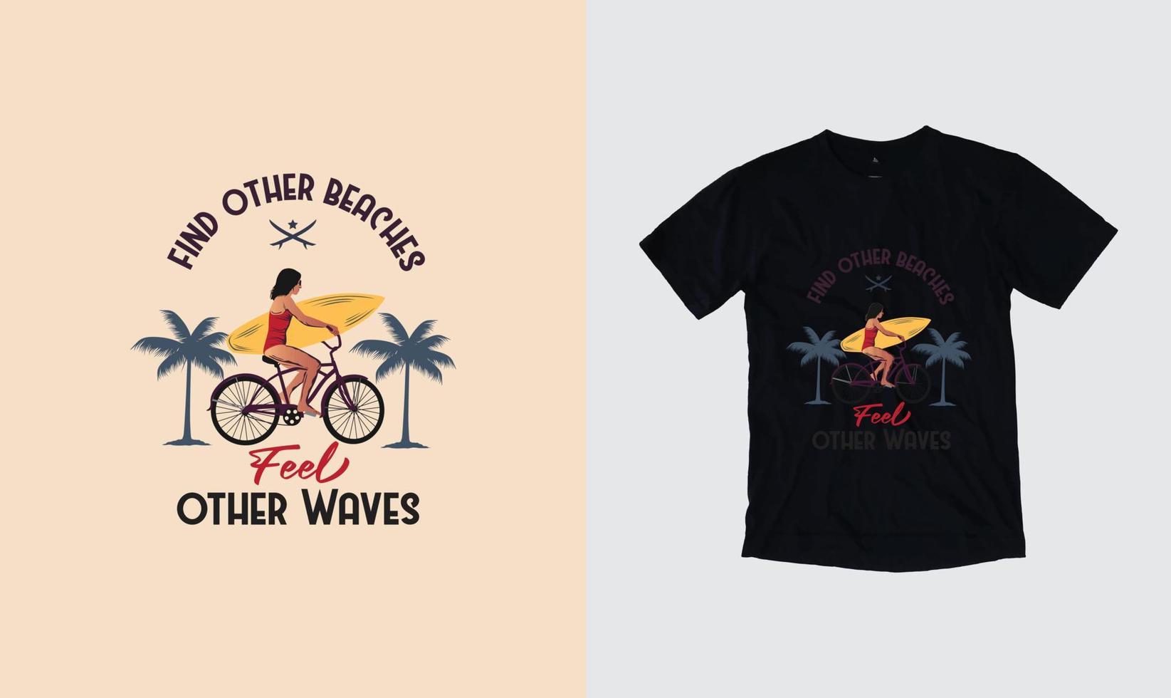 diseño de camisetas gráficas de verano, camisetas elegantes y diseños de ropa de moda con letras y diseños de ilustraciones vectoriales imprimibles. vector