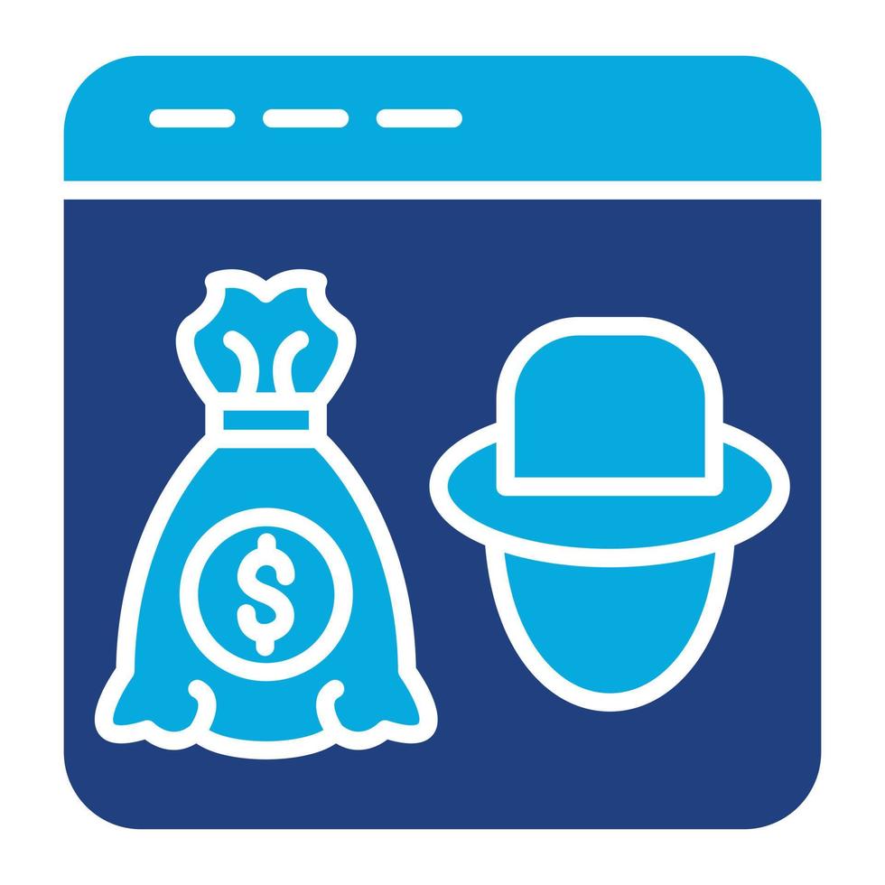 Robbery Glyph Two Color Icon vector
