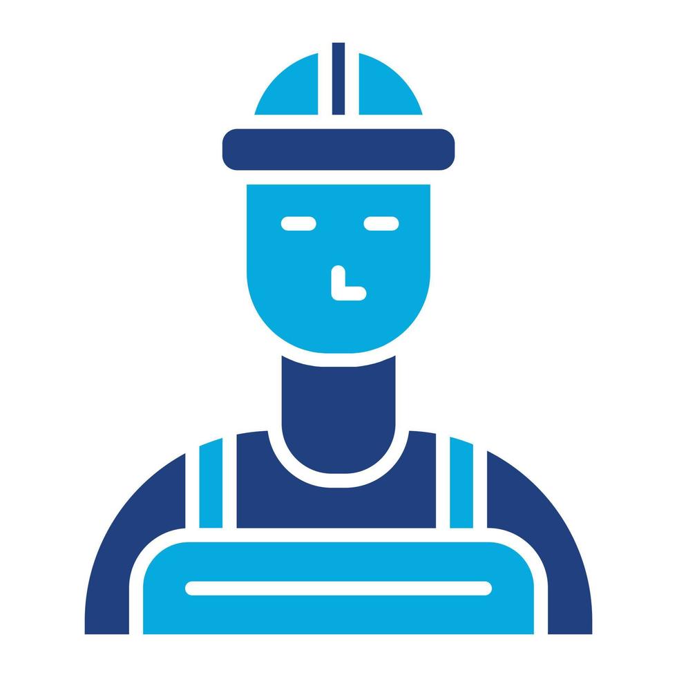 Worker Glyph Two Color Icon vector