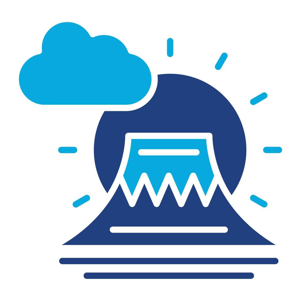Fuji Glyph Two Color Icon vector