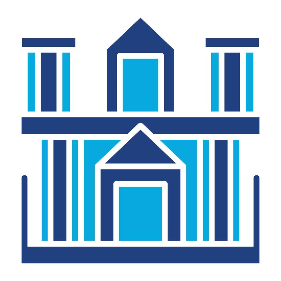 Petra Glyph Two Color Icon vector