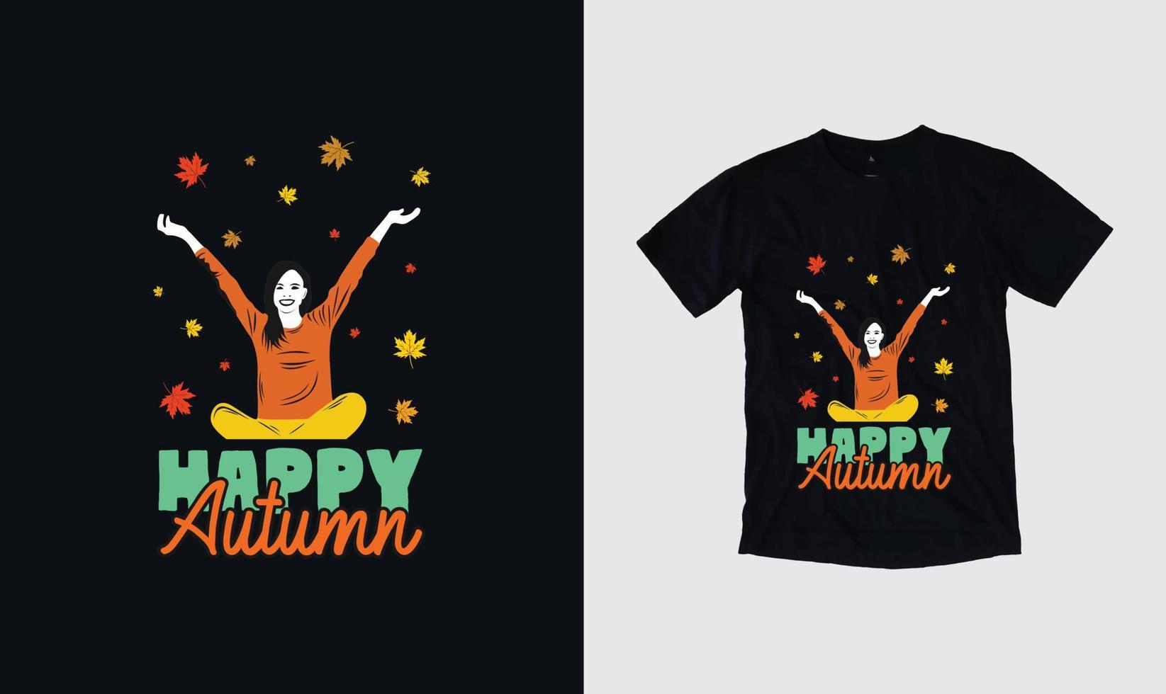 Autumn vector quotes. Illustration for prints on t-shirts. Autumn hand drawn illustration with hand lettering.