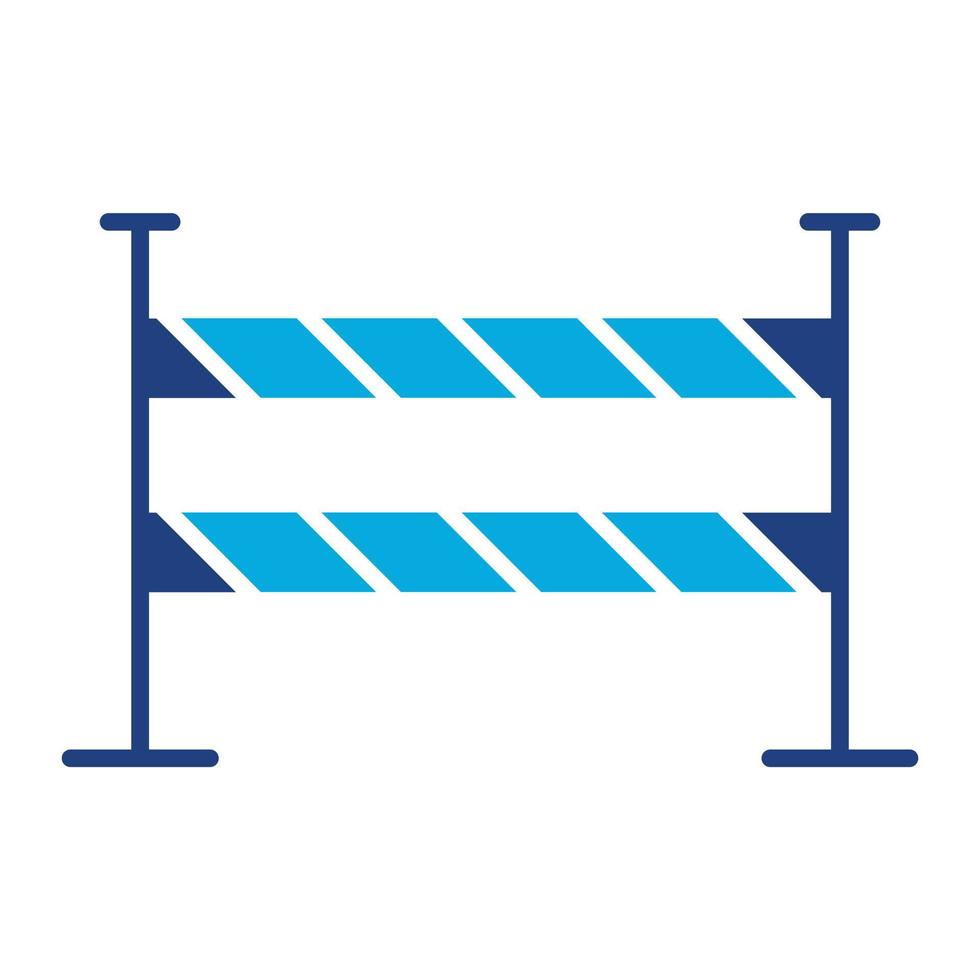 Police Barrier Glyph Two Color Icon vector